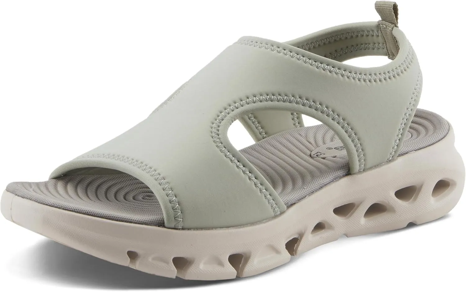 Flexus Women's GUZMAN Ankle Strap Sandals – Lycra Slip-On with Cushioned Footbed and Sporty EVA Outsole
