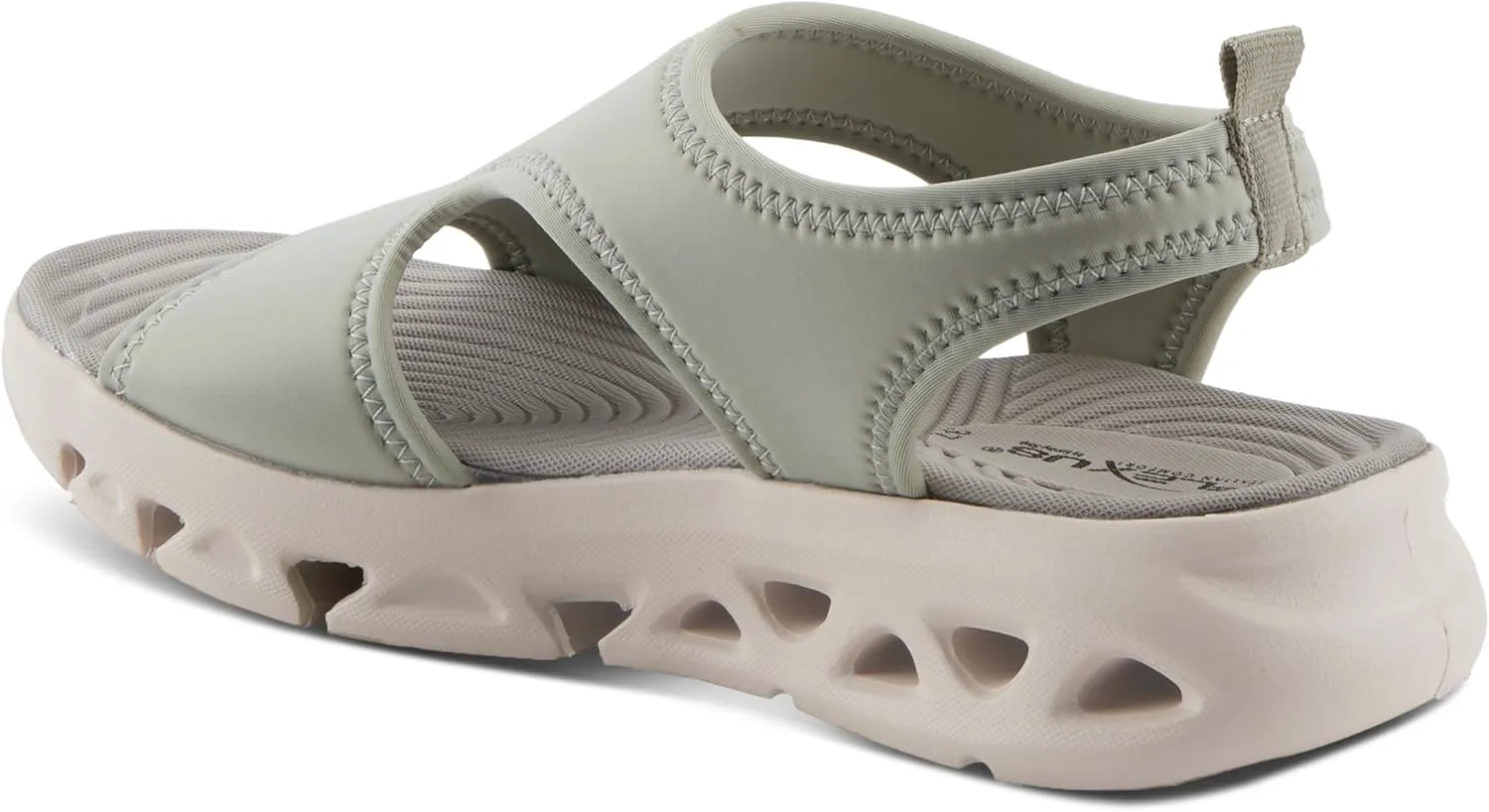 Flexus Women's GUZMAN Ankle Strap Sandals – Lycra Slip-On with Cushioned Footbed and Sporty EVA Outsole