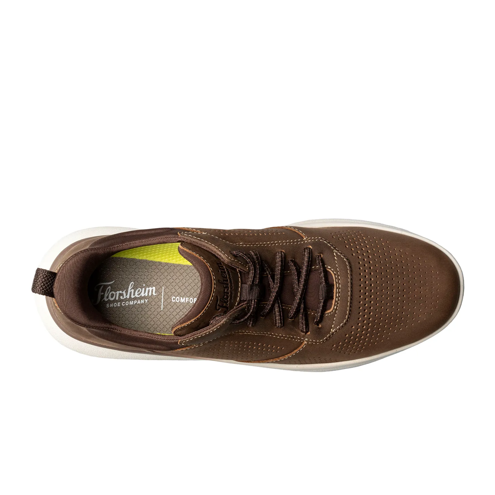 Florsheim Fleet Perf Toe Elastic Lace Sneaker (Men) - Brown