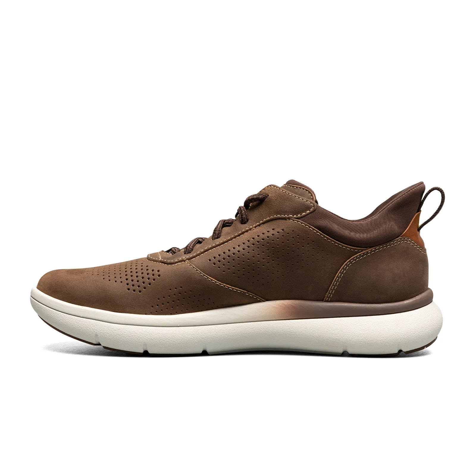 Florsheim Fleet Perf Toe Elastic Lace Sneaker (Men) - Brown