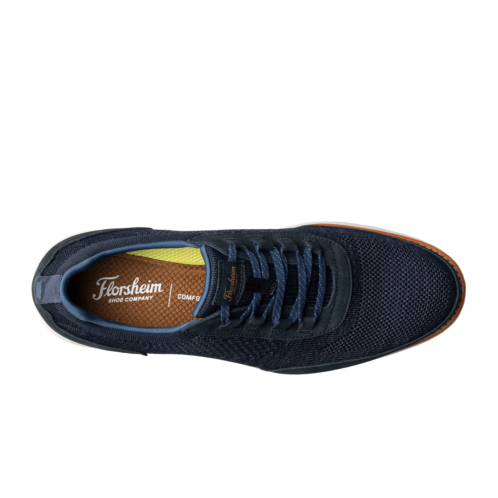 Florsheim Launch Knit Elastic Lace Slip On (Men) - Navy