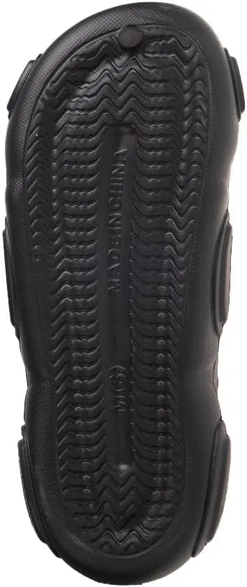Foamwalk Men's Soft and Comfortable EVA Clog with Faux Fur Lining and Fabric Heel - Furry Clogs for Men