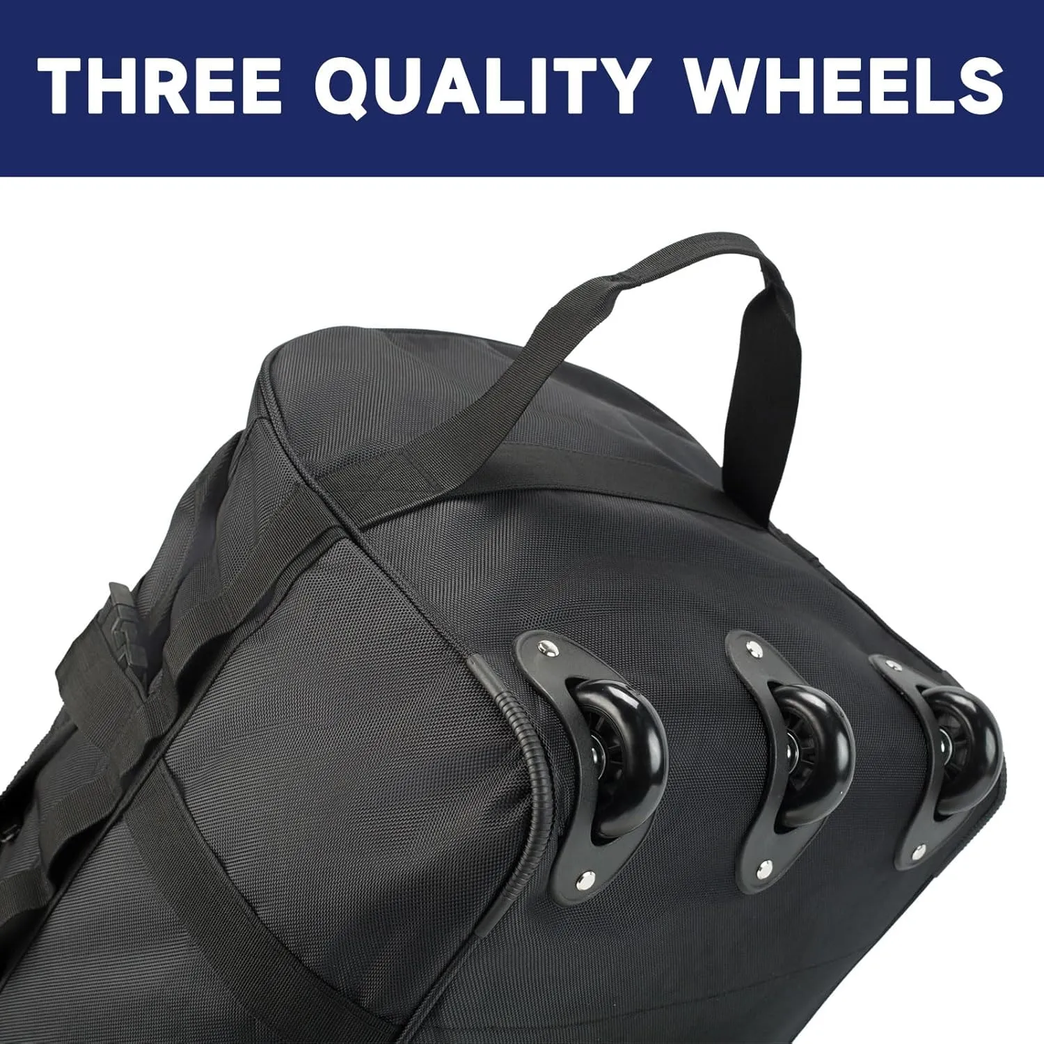 Foldable Duffel Bag with Wheels, 85L Large Carry on Storage Rolling Wheeled Bag for Travel Sports Camping Weekend Overnight