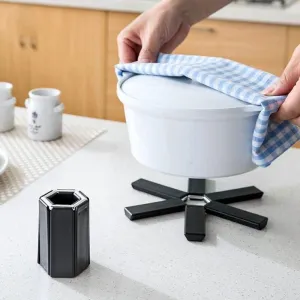 Foldable Heat Resistant Coaster - Non-Slip Kitchen Dining Accessory