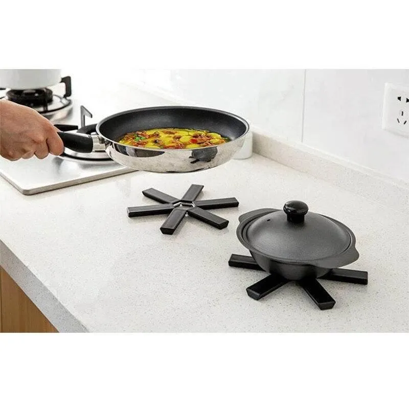 Foldable Heat Resistant Coaster - Non-Slip Kitchen Dining Accessory