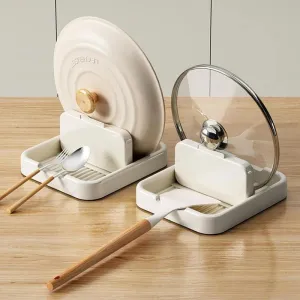 Foldable Non-Slip Pot Lid and Utensil Holder