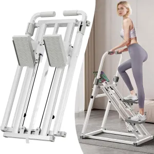 Foldable Stepper Climbing Machine with Step Counter, with Step Counter Stair Stepper for Home Space-Saving Step Machine Foldable Stair Stepper, for at-Home Exercise
