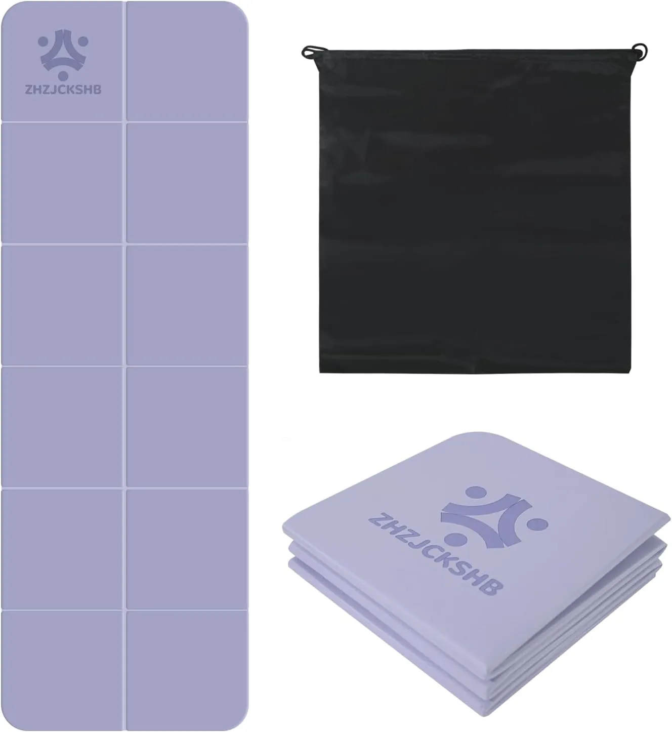 Foldable Yoga Mat for Travel -72''x24'' Portable 6mm/8mm Thick Fitness&Exercise Mat with Storage Bag, Non-Slip TPE Folding Workout Mat for Yoga, Pilates, Stretching, Home Fitness