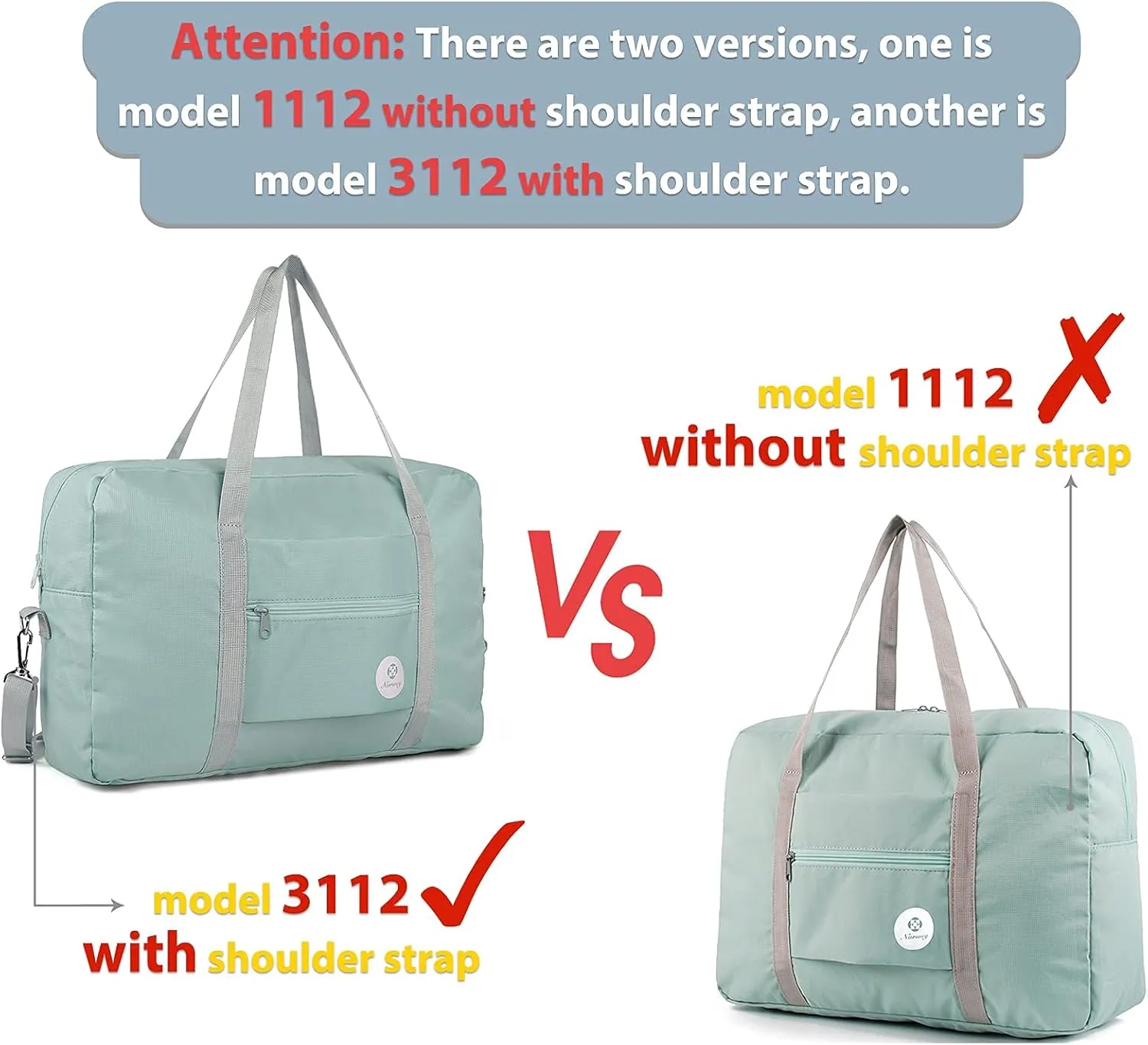 For Spirit Airlines Personal Item Bag 18x14x8 Foldable Travel Duffel Bag Tote Carry on Luggage Duffle Overnight for Women and Men