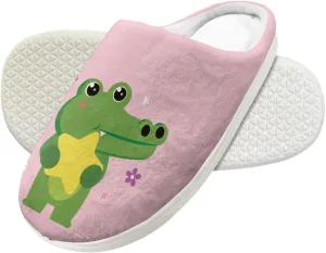 Forchrinse Colorful Butterfly Girls Clog Slippers Memory Foam Soft Warm House Slippers Plush Indoor Bedroom Slippers,9-14.5