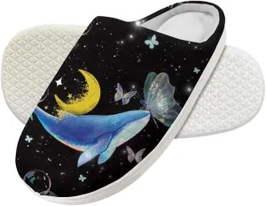 Forchrinse Cute Panda Kids Slippers Boys Girls Warm House Slippers Soft Memory Foam Toddler Indoor Clog Slippers,9-14.5