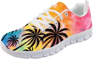 Forchrinse Spiral Tie Dye Print Running Shoe for Men/Women,Lightweight Fashion Sneakers Road Walking Shoes