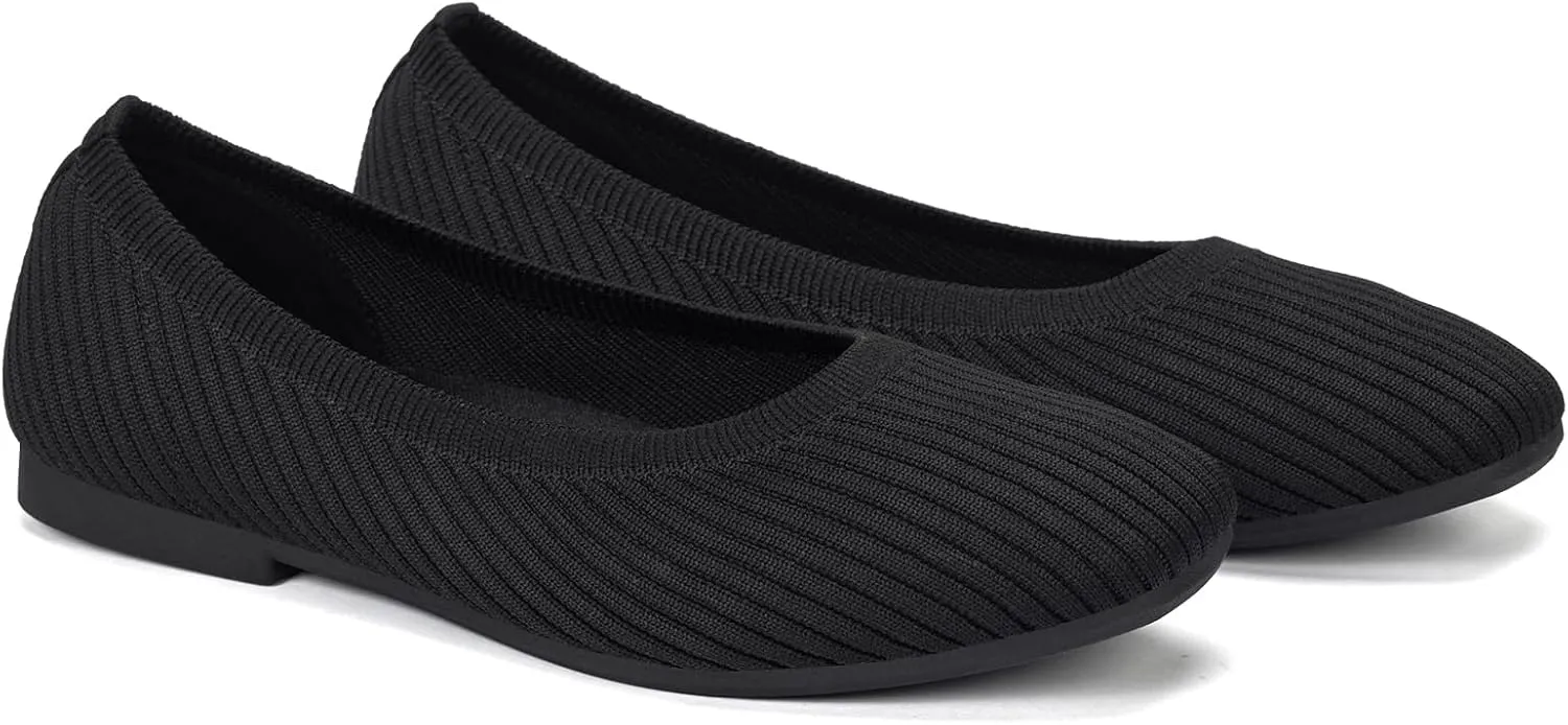 Frank Mully Women's Flats Square Toe Flats Comfortable Slip on Washable Ballet Flats Shoes for Women Dressy Work