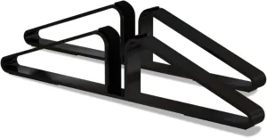 Freestanding Pet Gate Metal Support Feet, Triangle Support Feet Set of 2 for Extra Wide Foldable Pet Gate, Easy to Install, A Pair of Safety Fence Feet for Wooden Dog Gate, Black