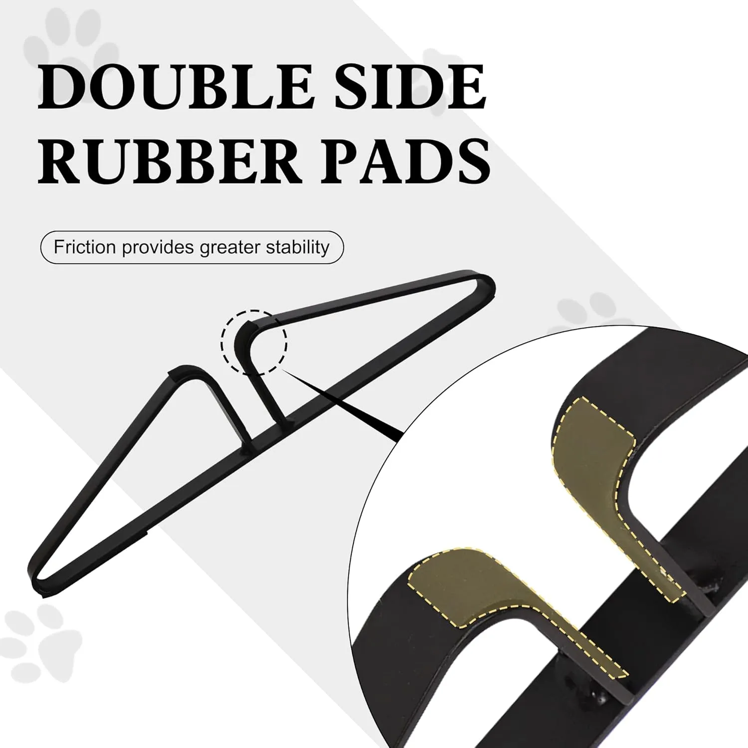 Freestanding Pet Gate Metal Support Feet, Triangle Support Feet Set of 2 for Extra Wide Foldable Pet Gate, Easy to Install, A Pair of Safety Fence Feet for Wooden Dog Gate, Black