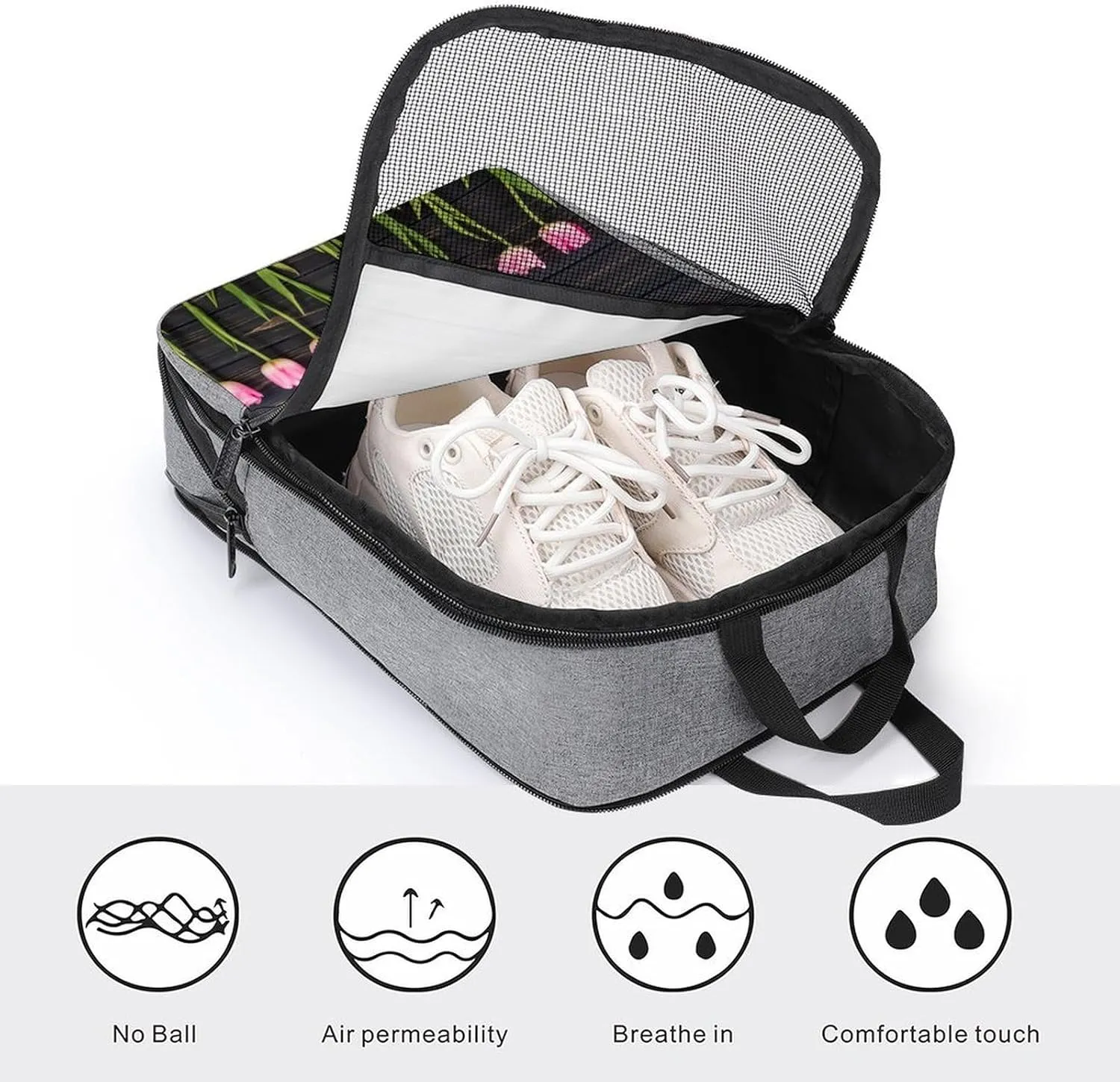 Freshly Picked Tulips Travel Shoe Bag with Small Size Large Capacity Convenient to Carry