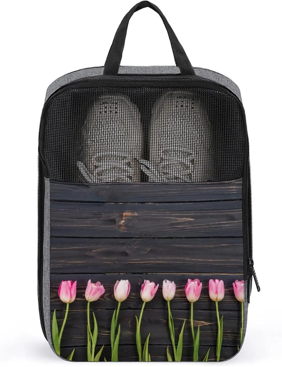 Freshly Picked Tulips Travel Shoe Bag with Small Size Large Capacity Convenient to Carry