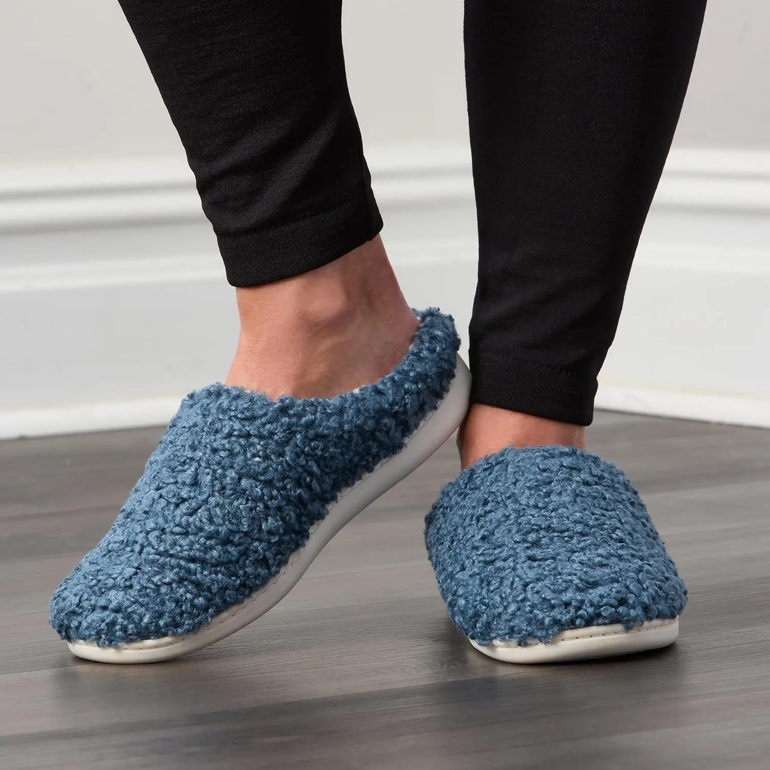 Fruit of the Loom House Slippers For Women, Memory Foam Insole, Indoor Outdoor, Comfy, Berber Loafer