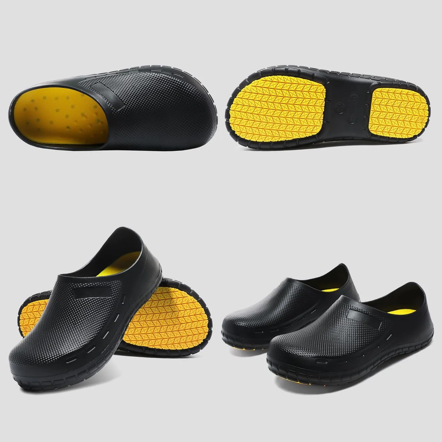 FULORIS Non Slip Chef Shoes for Men, Men's Work Shoe, Waterproof Clogs for Men, Kitchen Clog
