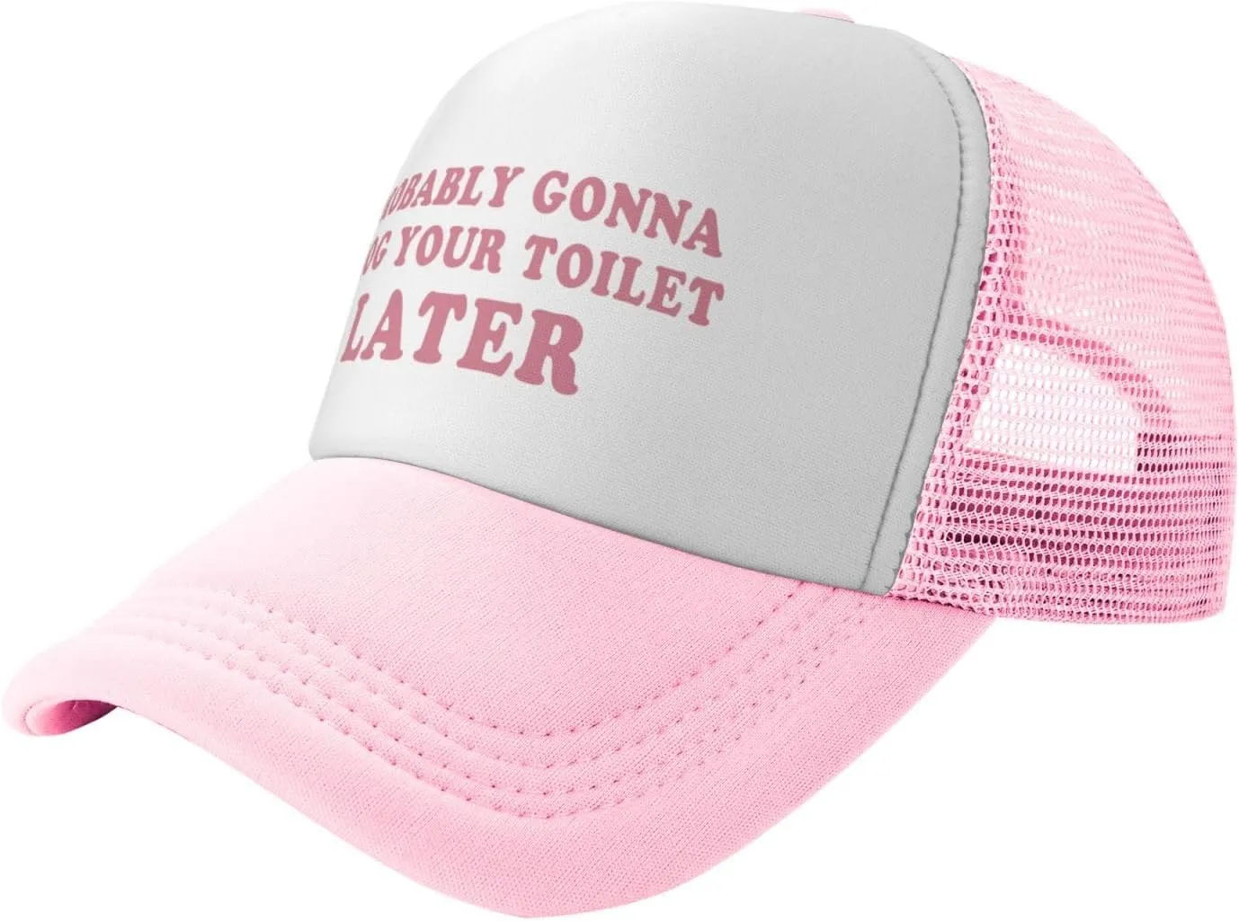 Funny Trucker Hats for Women Pink Hot Pink Men Funny Gag Baseball Hat for Girls Humor Gift Men