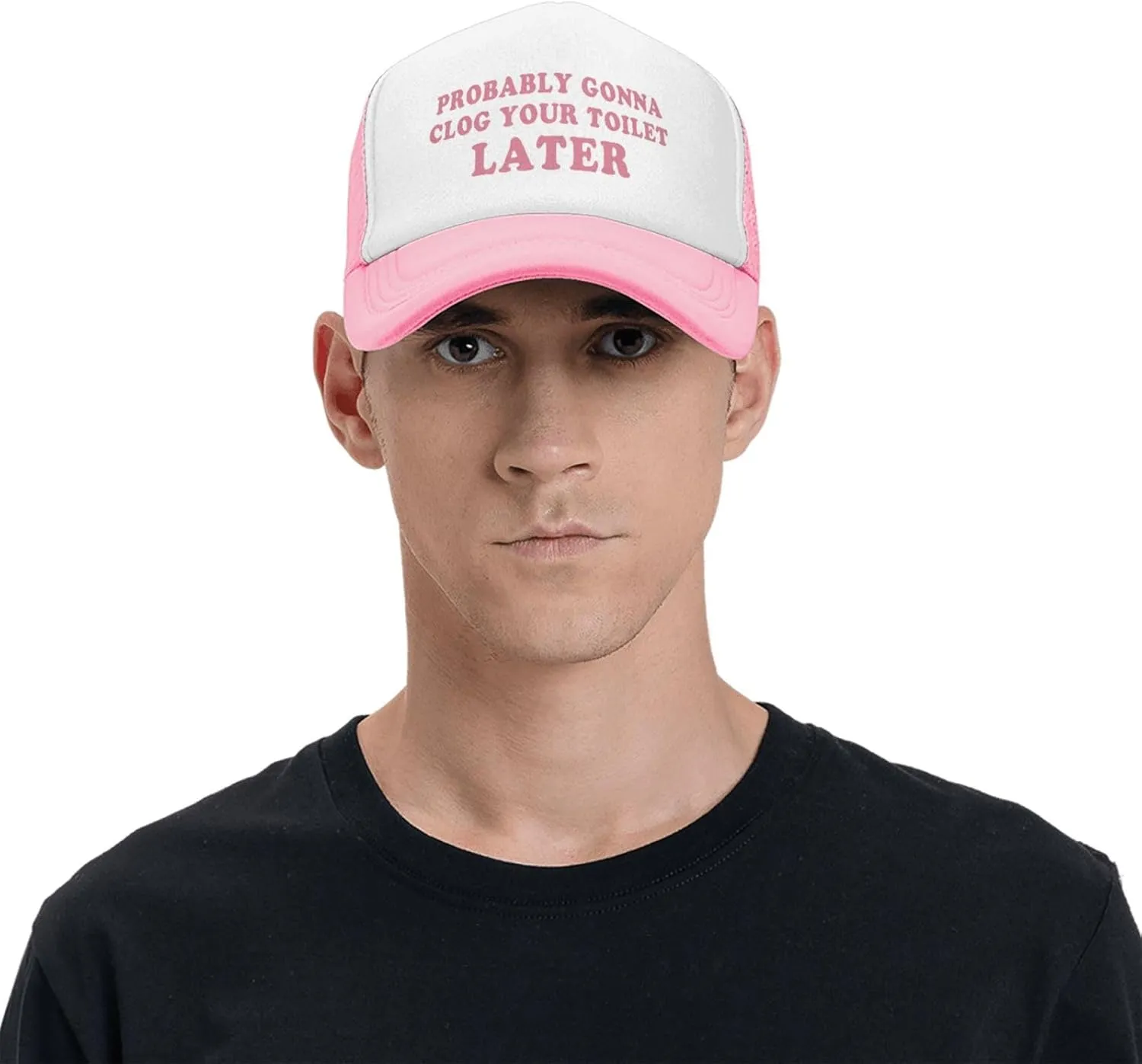 Funny Trucker Hats for Women Pink Hot Pink Men Funny Gag Baseball Hat for Girls Humor Gift Men