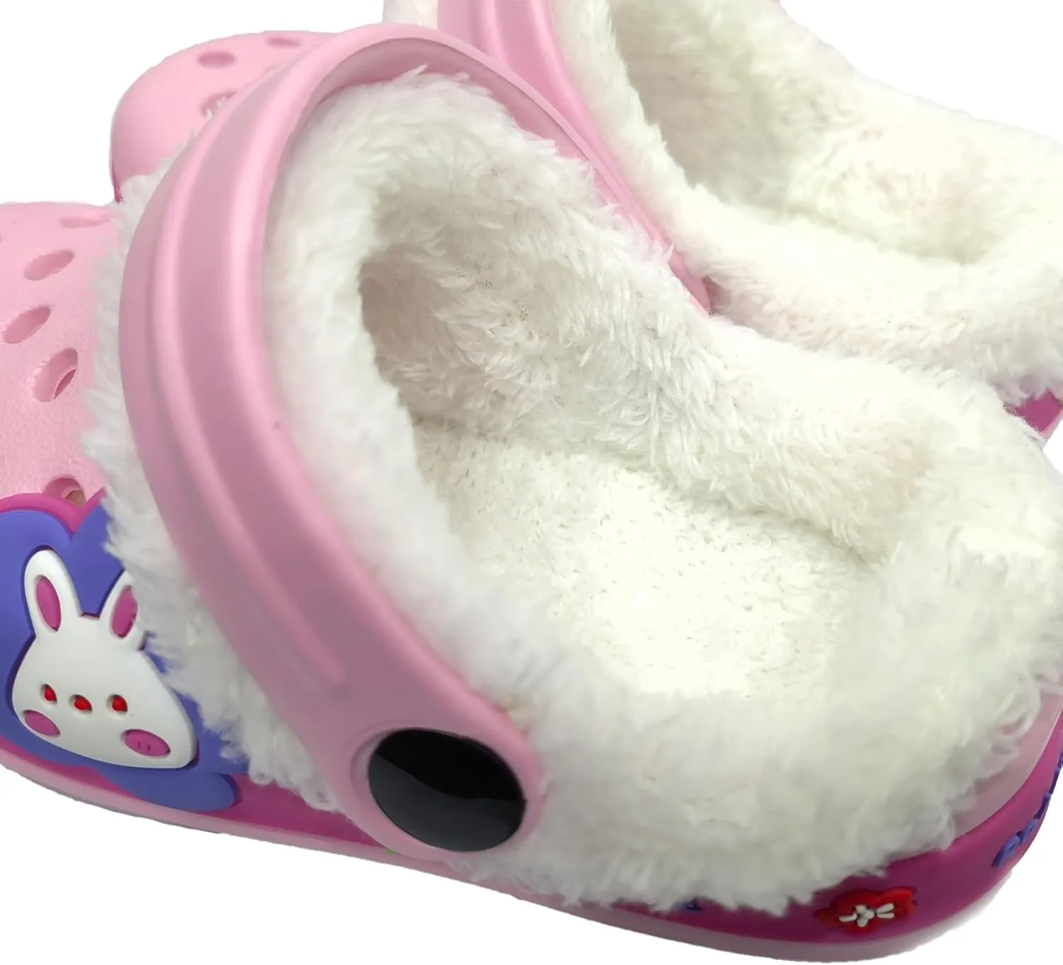 Fur Lined Clogs for Kids : Winter Warm Plush Garden Clogs for Boys Girls Cute Cartoon Lightweight Slip On Indoor Outdoor Garden Shoes with Non-Slip Sole