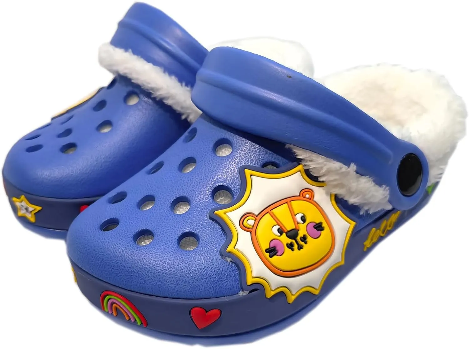 Fur Lined Clogs for Kids : Winter Warm Plush Garden Clogs for Boys Girls Cute Cartoon Lightweight Slip On Indoor Outdoor Garden Shoes with Non-Slip Sole