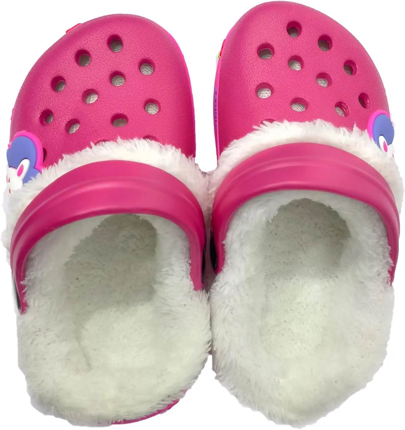 Fur Lined Clogs for Kids : Winter Warm Plush Garden Clogs for Boys Girls Cute Cartoon Lightweight Slip On Indoor Outdoor Garden Shoes with Non-Slip Sole