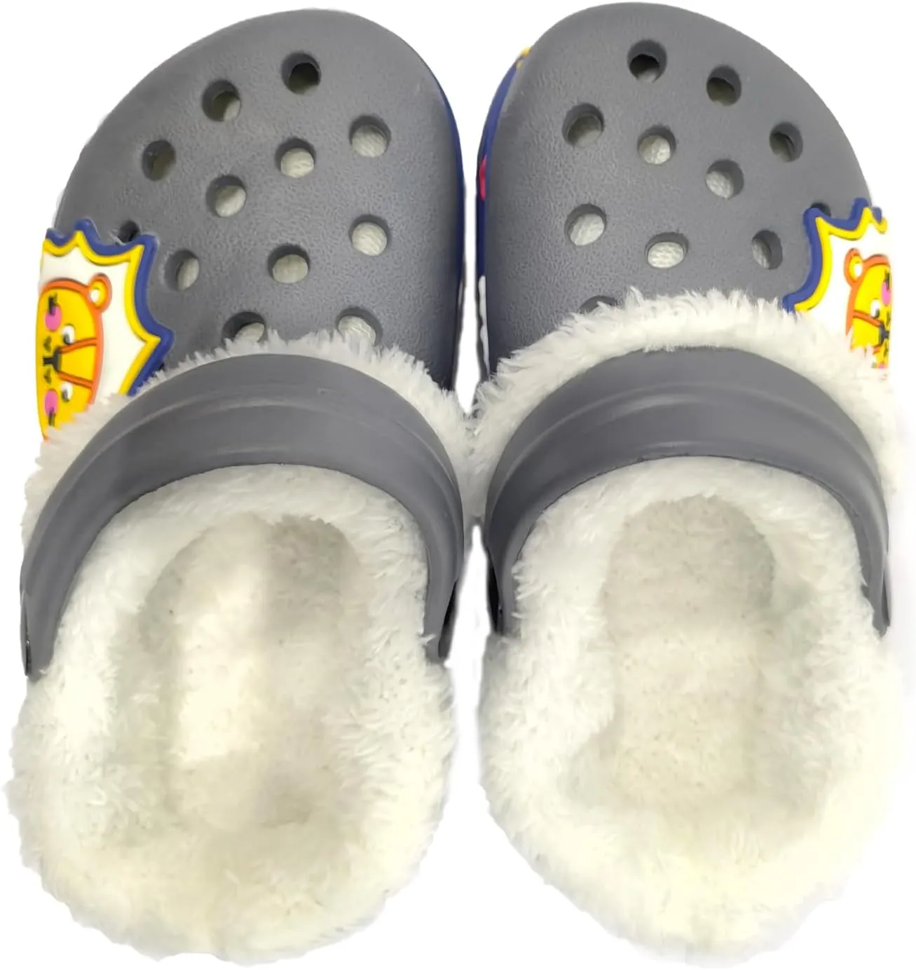 Fur Lined Clogs for Kids : Winter Warm Plush Garden Clogs for Boys Girls Cute Cartoon Lightweight Slip On Indoor Outdoor Garden Shoes with Non-Slip Sole