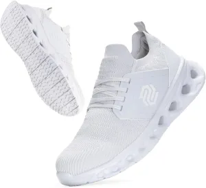 Furuian Steel Toe Shoes for Men Women Slip On Safety Shoes Comfortable Lightweight Sneakers Industry Work Shoes