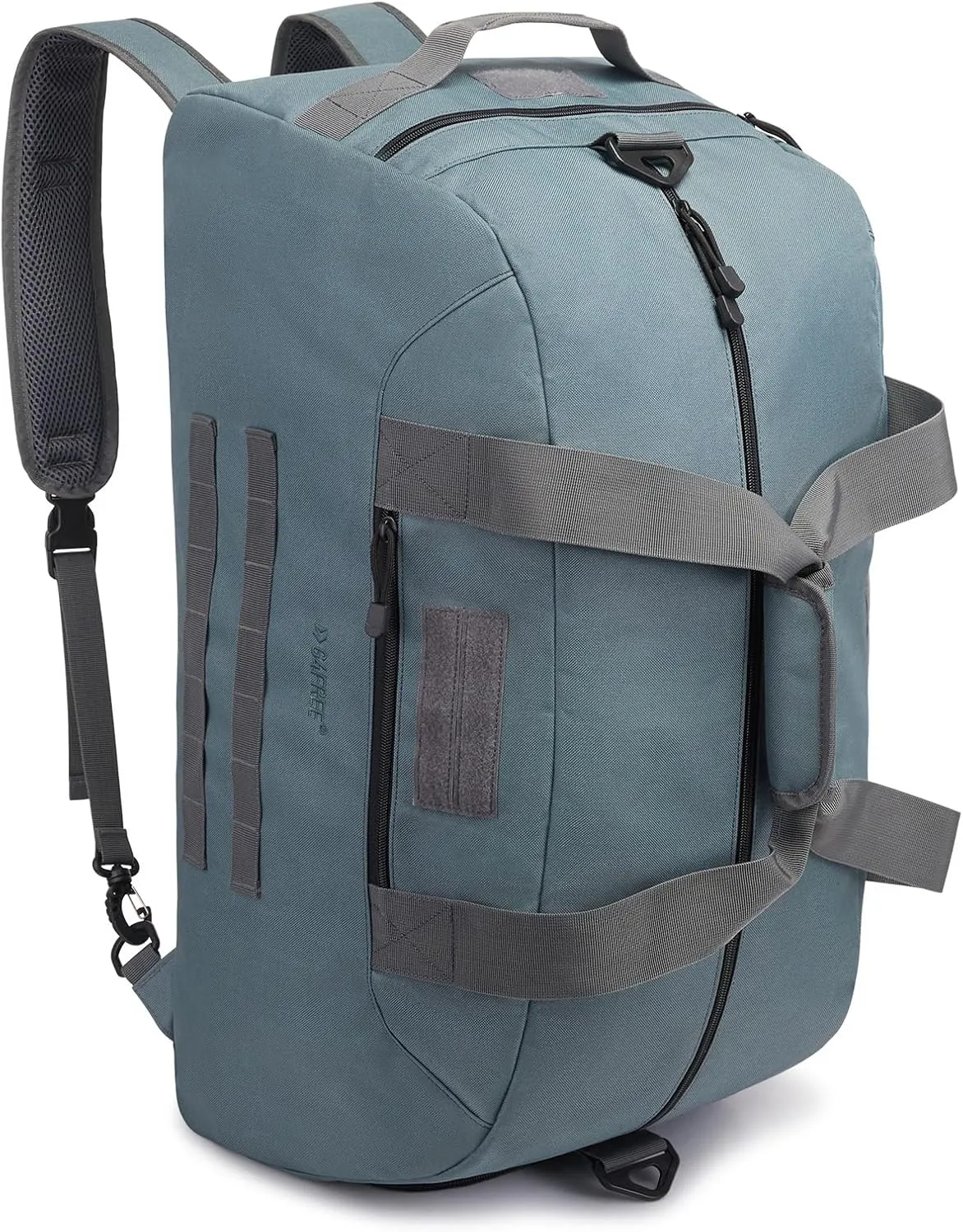 G4Free 70L Large Tactical Duffle Bag Men Sports Gym Backpack with Shoes Compartment Military MOLLE Duffel Backpack (Grey)