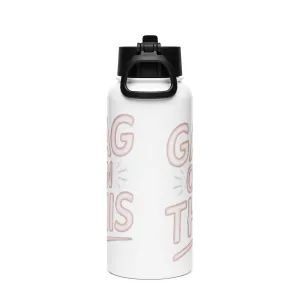 Gag On This Stainless Steel Water Bottle w/Straw Lid