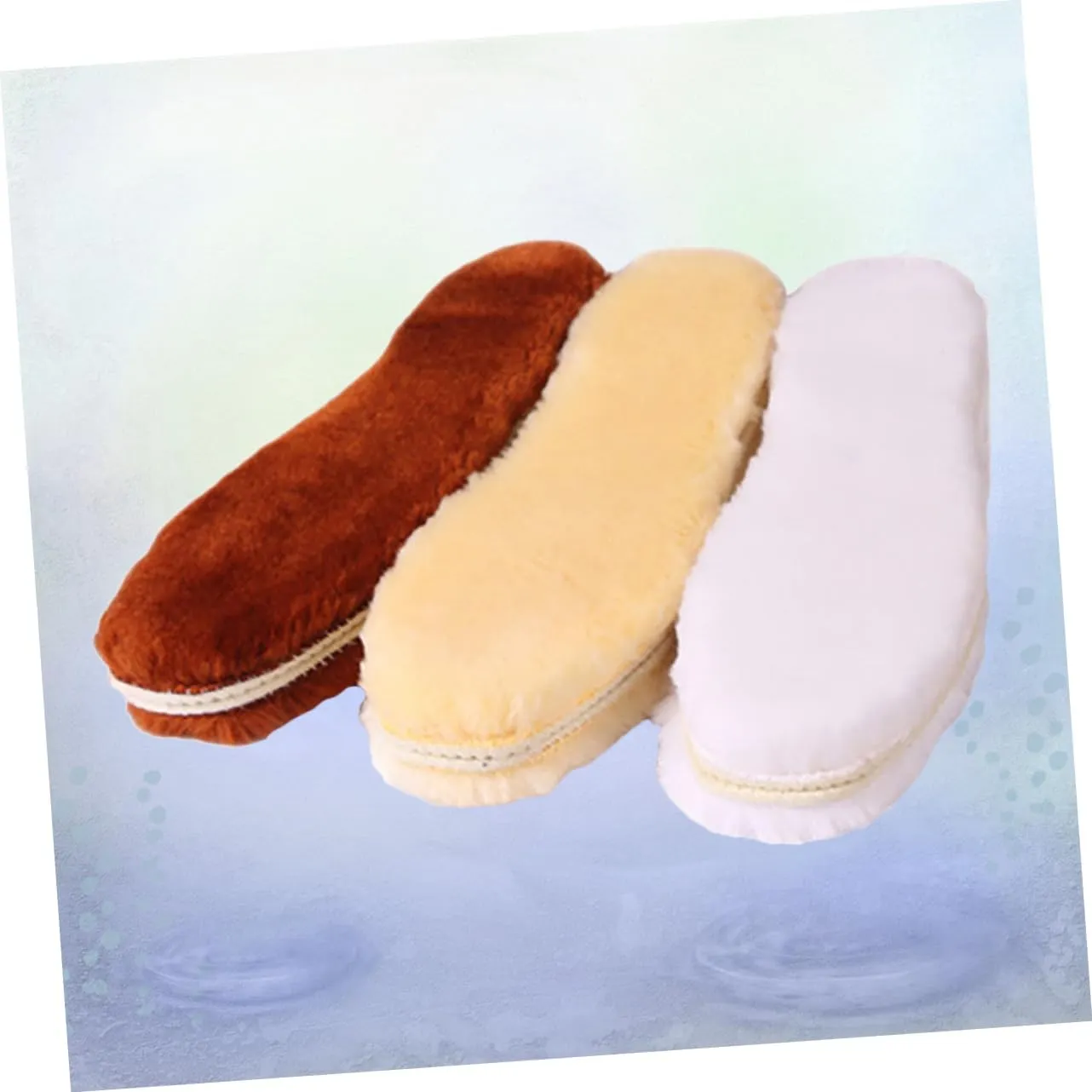 GALPADA Foot Care : 3 Pairs Arch Support Sheepskin Insoles Warm Sheepskin Shoe Pads Random
