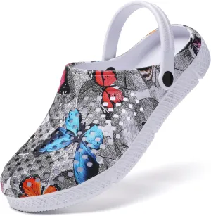 Garden Clogs for Women, Women's Slip On Garden Shoes Pool Beach Shower Slides Indoor Outdoor Walking Slippers