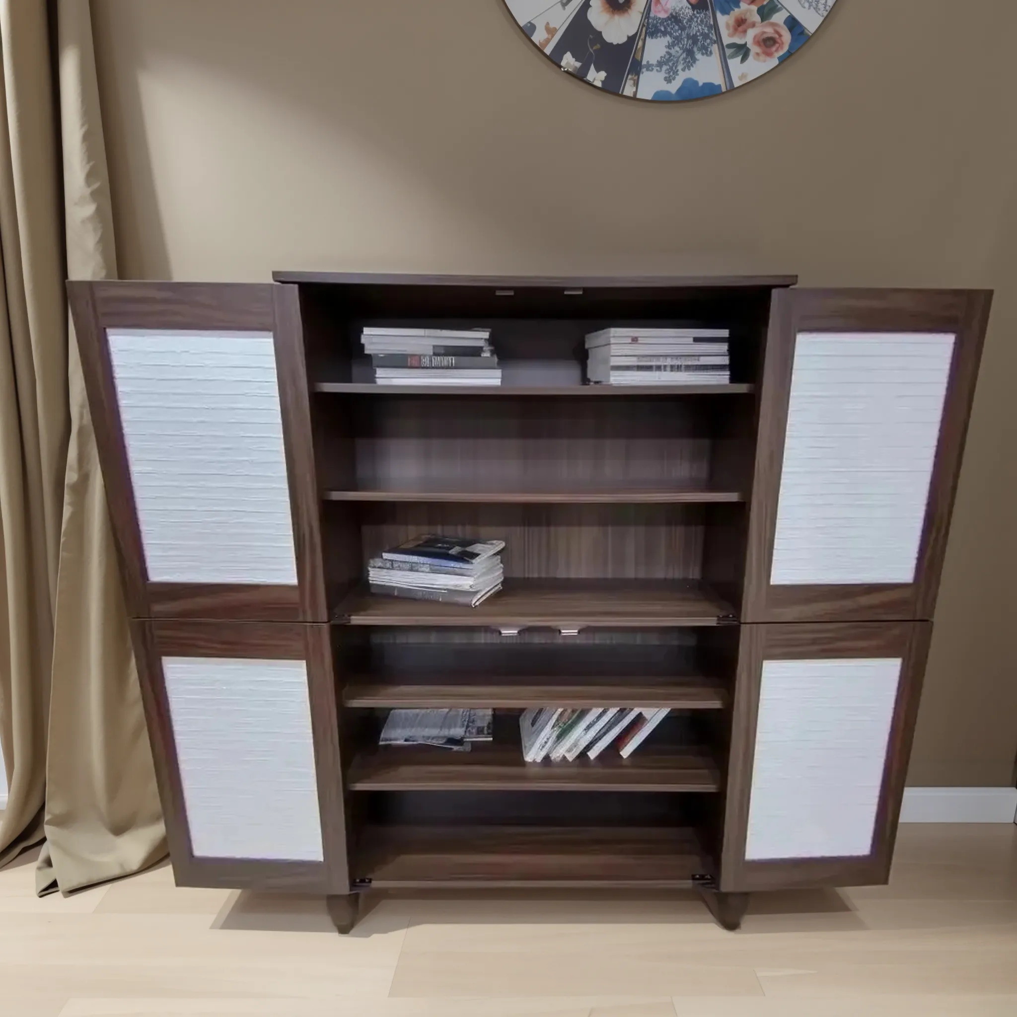 Gayle 4 Door Shoe Rack White