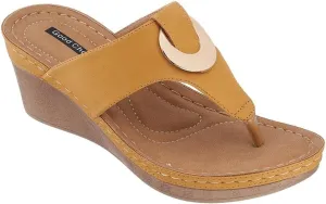 G.C. Shoes Genelle Women's Wedge Sandals - Memory Foam Cushioned & Slip-On Design
