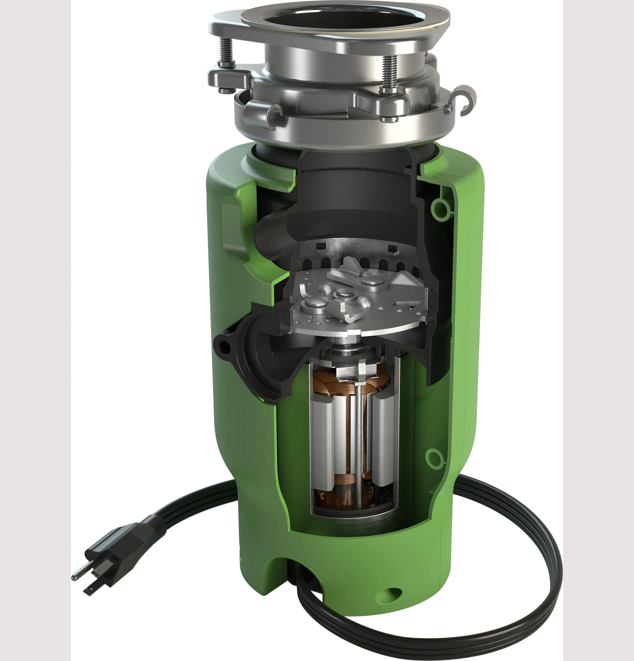 Ge Appliances GREEN05P Ge® 1/2 Hp Disposall Green Continuous Feed Garbage Disposer Corded