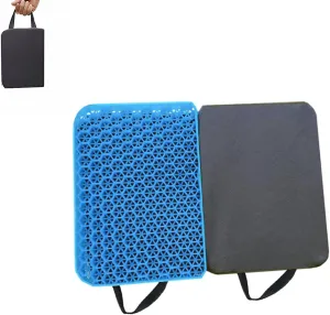 Gel Seat Cushion, Portable Seat Cushion Comfortable Travel Cushions Foldable Cushions Soft Breathable for Office Chair Wheelchair Car Outdoor Stadium Relief Sciatica Pain