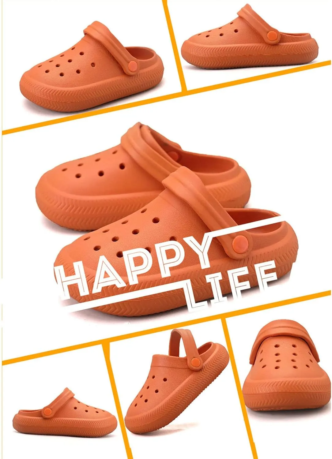 Gigididi Kids Clogs Toddler Garden Slip On Water Shoes,Beach Slipper for Boys and Girls