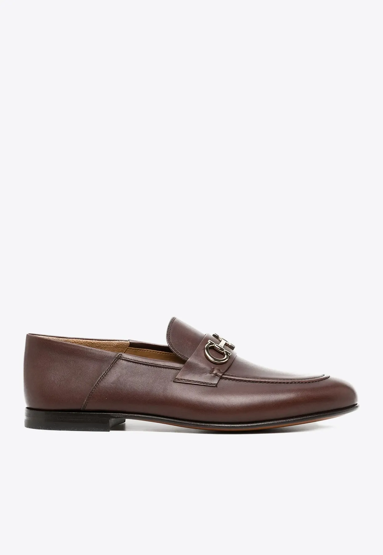 Gin Gancini Leather Loafers