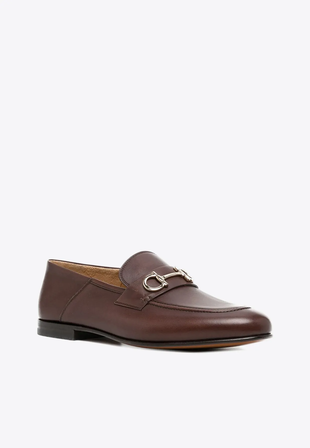 Gin Gancini Leather Loafers