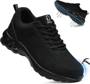GLANOUDUN Steel Toe Shoes for Men Black Work Shoes Lightweight Safety Shoe for Men Indestructible Steel Toe Sneakers Industrial Construction Shoe Men's Work & Safety Footwear