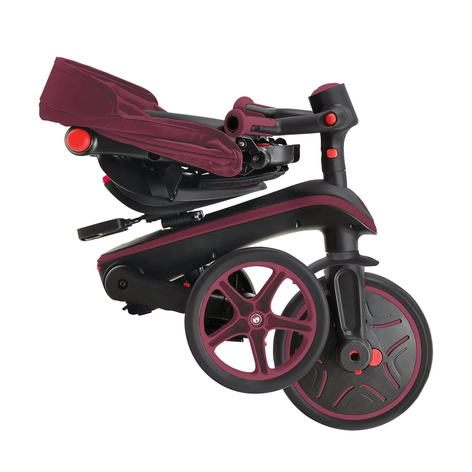 Globber EXPLORER Trike 4in1 FOLDABLE - Burgundy