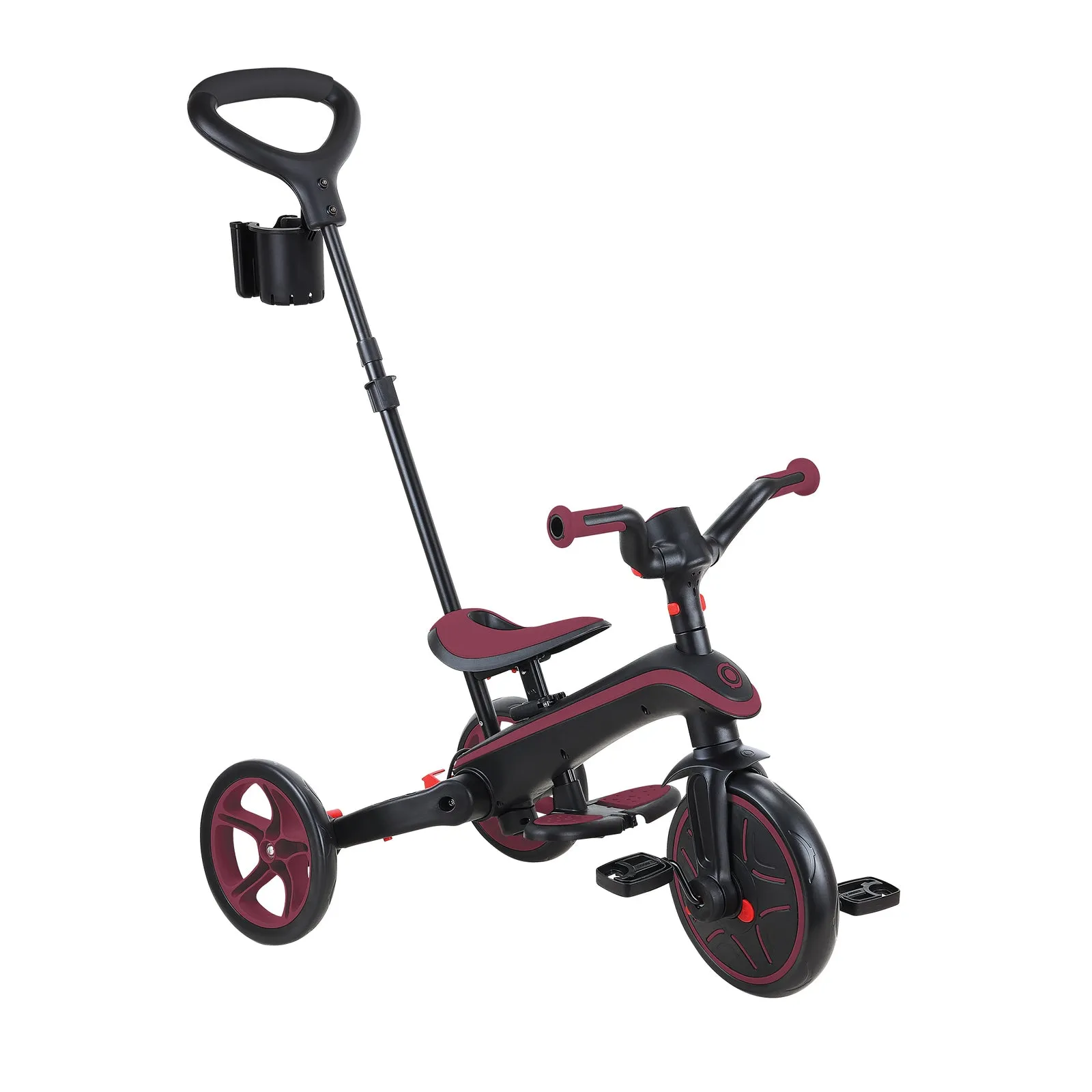 Globber EXPLORER Trike 4in1 FOLDABLE - Burgundy