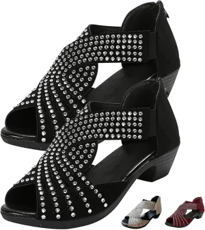 Glowstep Orthopedic Low Heel Cut-Out Sandals Wedge Non-slip Comfortable, Cushioned, Breathable Orthopedic Sandals