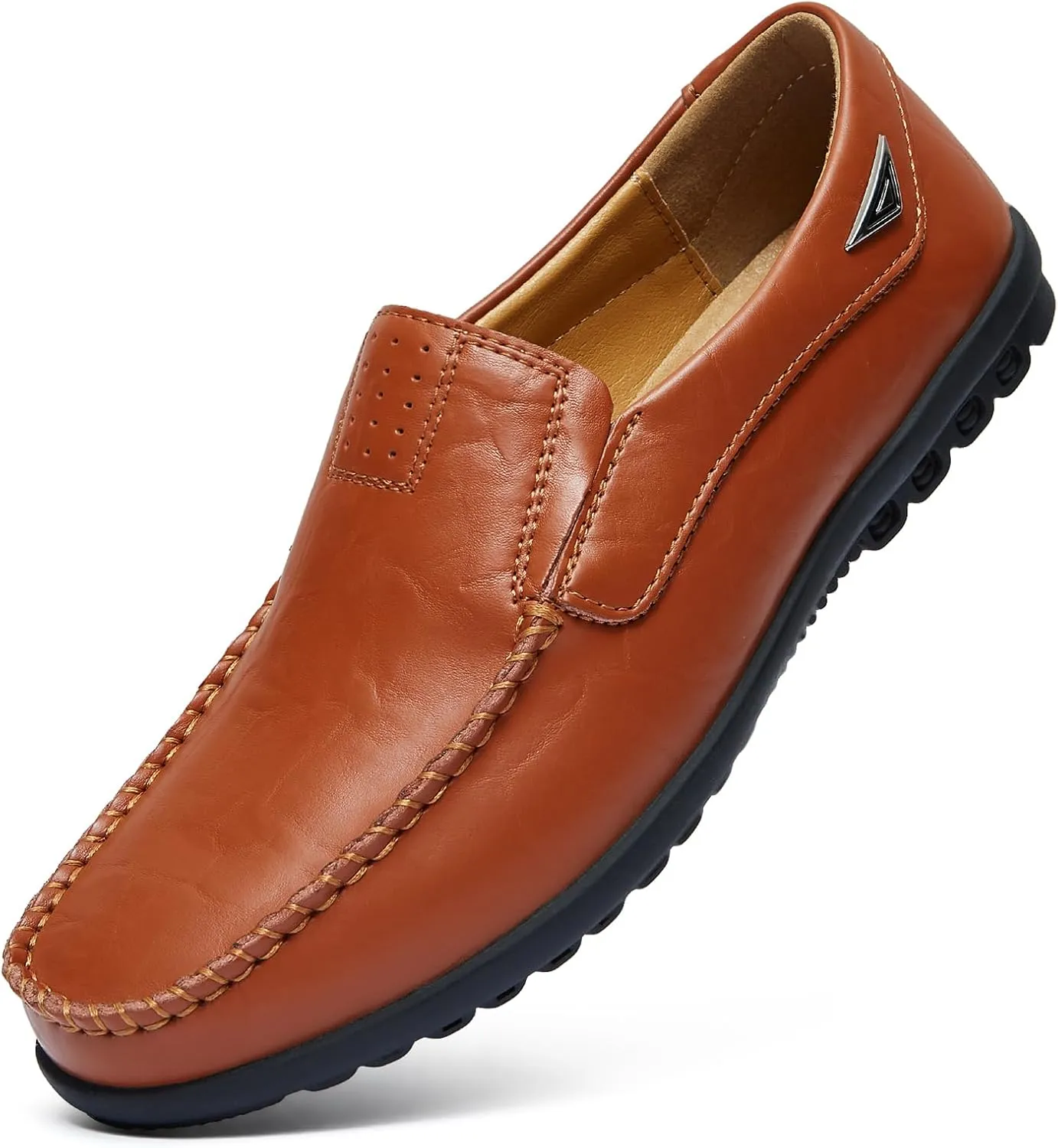 Go Tour Men’s Casual Leather Fashion Slip-on Loafers Shoes