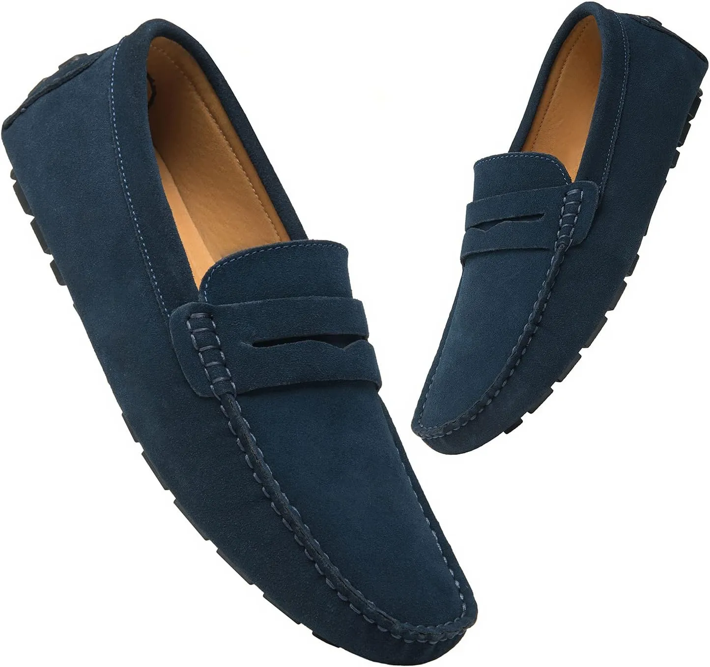 Go Tour Men's Penny Loafers Moccasin Driving Shoes Slip On Flats Boat Shoes