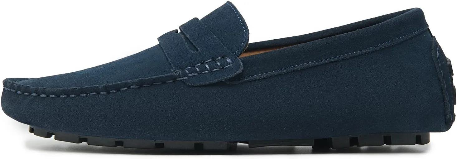 Go Tour Men's Penny Loafers Moccasin Driving Shoes Slip On Flats Boat Shoes