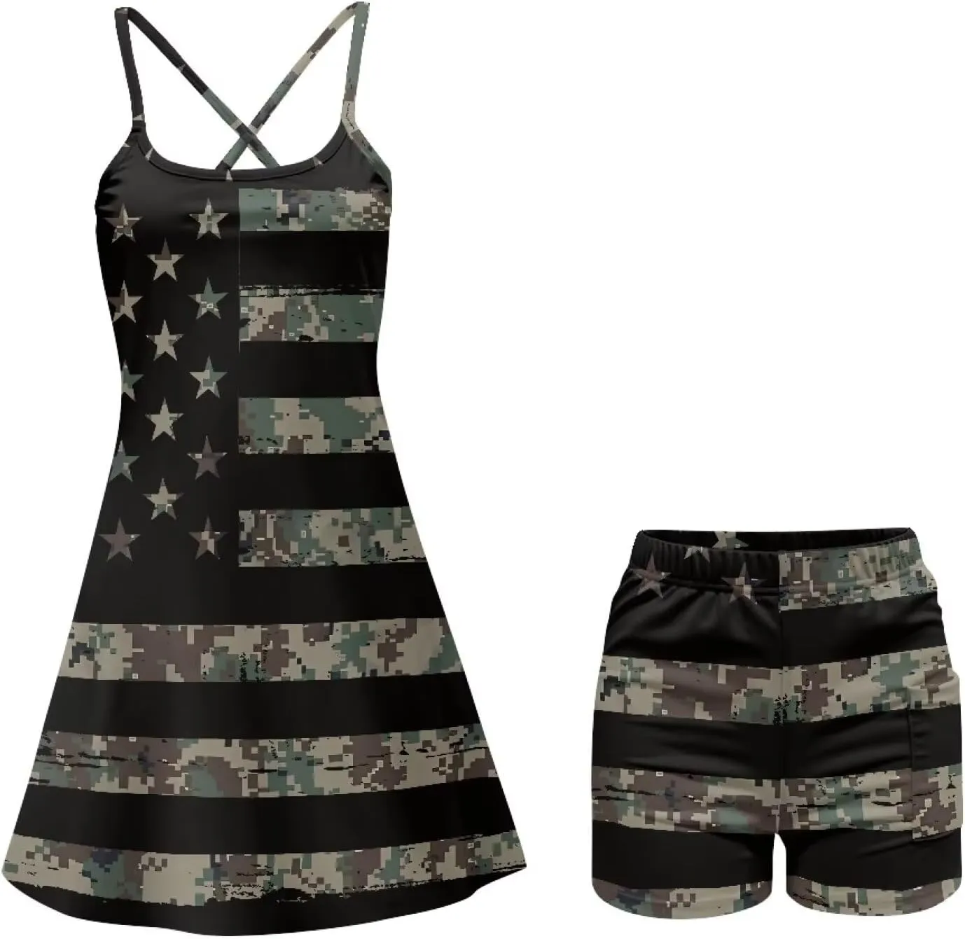 Golf Outfits for Women Summer Mini Spaghetti Strap Dress Workout Tennis Athletic Outfits