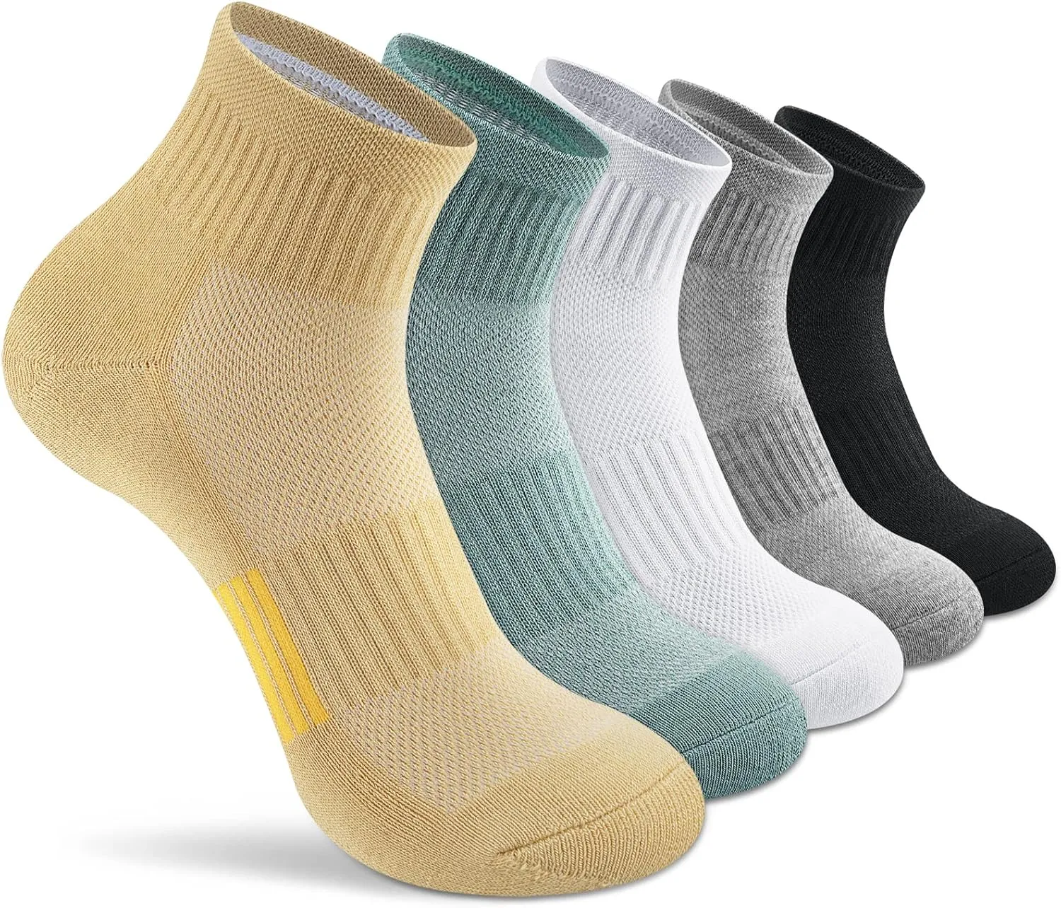 Gonii Ankle Socks Womens Athletic Thick Cushioned Running Hiking Low Cut 5-Pairs